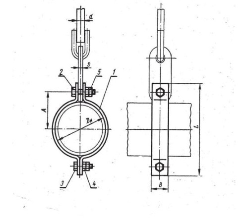 Хомуты укороченные горизонтальных трубопроводов в Солигорске