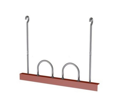 Подвески двух труб на опорном уголке в Солигорске