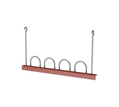 Подвески четырех труб на опорном уголке в Солигорске