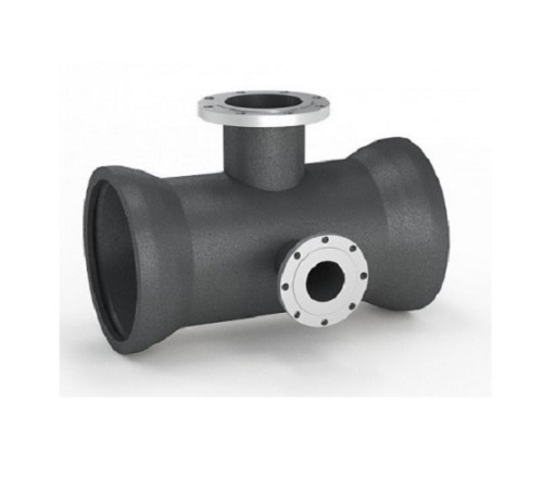 Тройники раструб-фланец с пожарной подставкой чугунные в Солигорске