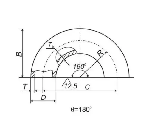 Отводы 180° ВУС в Солигорске для трубопроводов