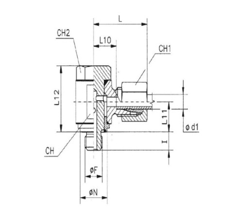 Угольники Banjo с уплотнительным кольцом TN111GG M в Солигорске