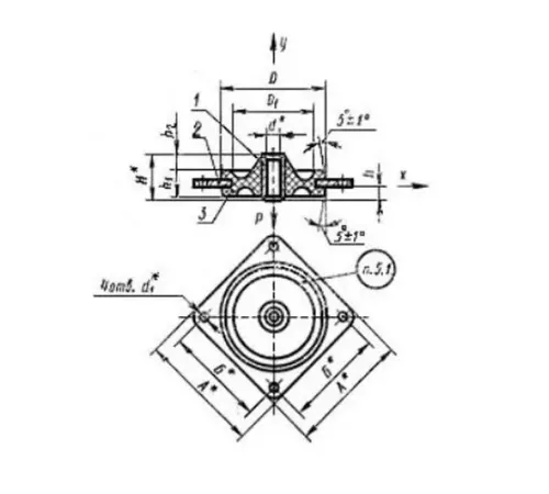 Амортизаторы приборные резинометаллические пластинчатые в Солигорске