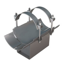 Неподвижная бугельная хомутовая опора с корпусом