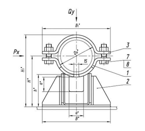 Опоры ТПР.08.38.00.000 в Солигорске для трубопроводов