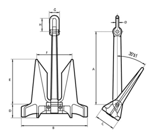 Якоря HHP для судостроения в Солигорске