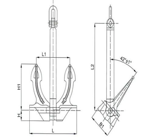 Японские бесштоковые якоря в Солигорске для судостроения